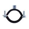 2 Bolt Rubber Lined Zinc Plated Pipe Clamp