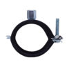 Hinged Rubber Lined Zinc Plated Pipe Clamp