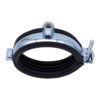 Hinged Rubber Lined Zinc Plated Pipe Clamp