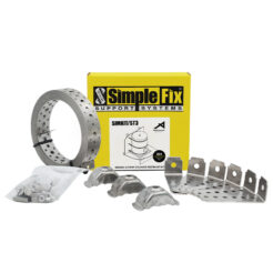 Stainless 3 Strap Seismic Cylinder Restraint Kit