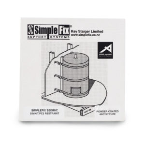 3 Strap Powder Coated Seismic Cylinder Restraint Kit